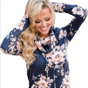 Oversized cowl neck sweatshirt